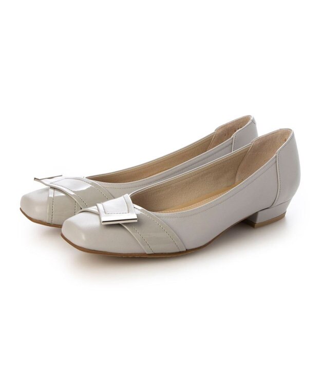 Riz raffinee <Riz raffinee>【レイン対応】ベルト巻きスクエアトゥパンプス グレー
