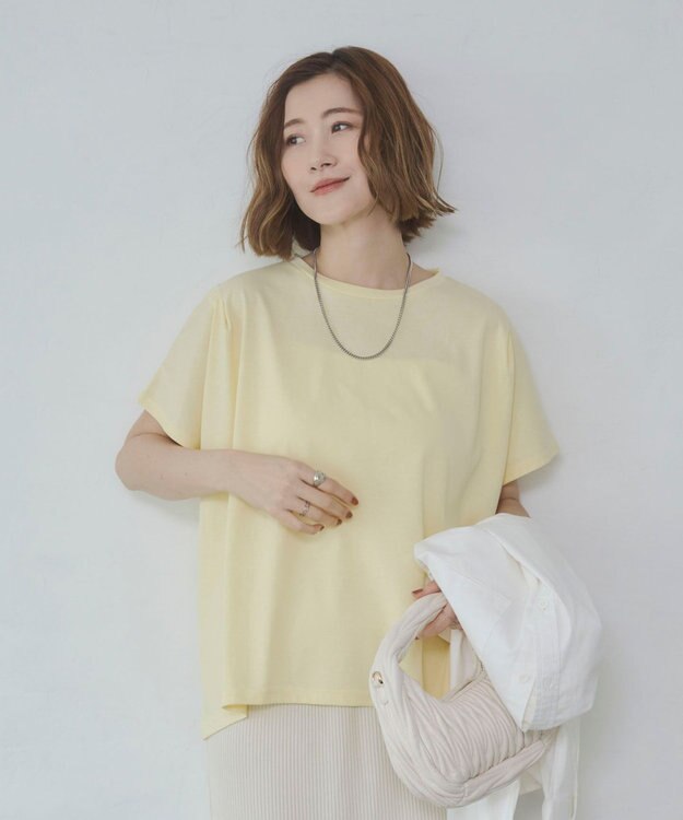 WEGO 【2026春夏新作】接触冷感フレンチスリーブT ライトイエロー