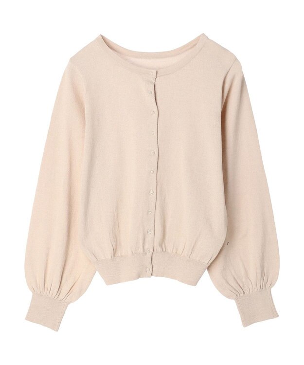 earth music&ecology 前後２ＷＡＹちびパールボタンカーディガン Beige