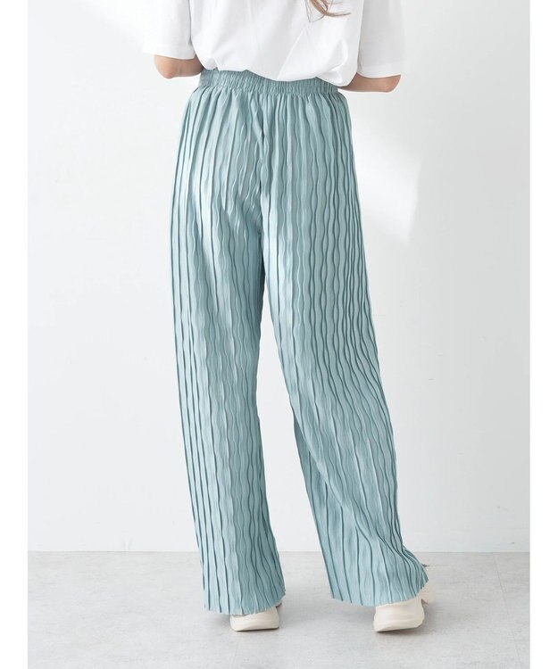 earth music&ecology リラックスセルフカットパンツ Mint