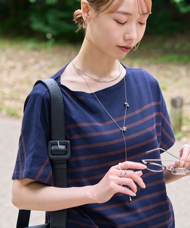 Phoebe 【金属アレルギー対応】マルチwayムービングバブルネックレス/ラリエット　シルバー　ニッケルフリー シルバー