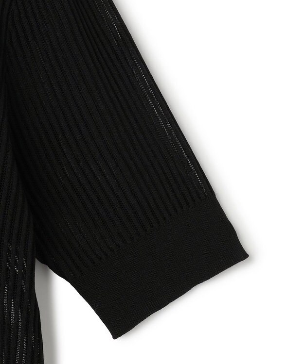 BEIGE， LEPIDO / 前後2WAY シアー編みニット Black