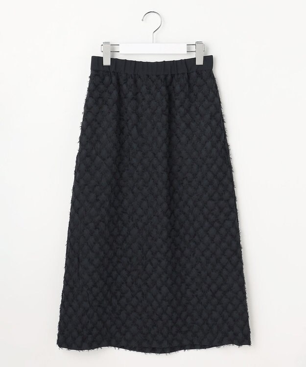 自由区 【セットアップ対応】ワッシャーカットジャカード スカート ミッドナイト