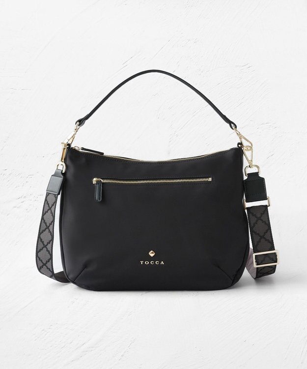 TOCCA CUSHION SILHOUETTE NYLON BAG マルチWAY バッグ ブラック系