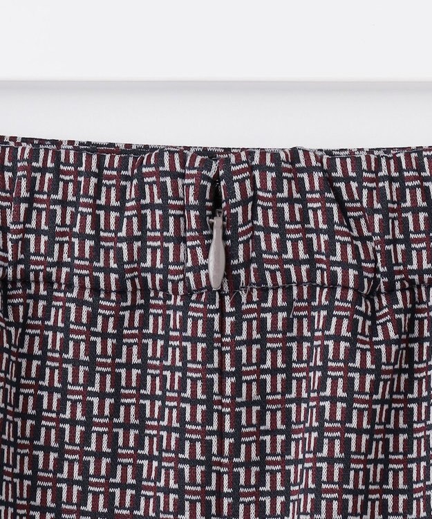 J.PRESS LADIES 【洗える】幾何ジャカード スカート ネイビー系5