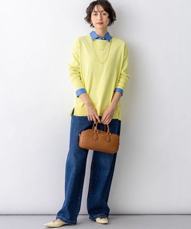 23区 【先行予約】CANCLINI シャーティング ルーズフィットシャツ ブルー系