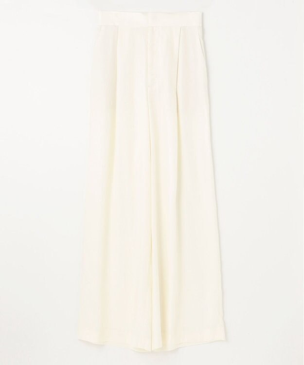 NAVE 【ReNAVE・セットアップ可/洗える/UVケア/接触冷感】フィブリルシャンブレー ワイドパンツ アイボリー系