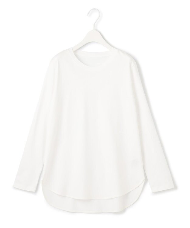 ICB L 【洗える】シンプルジャージー ロングスリーブプルオーバー オフホワイト系