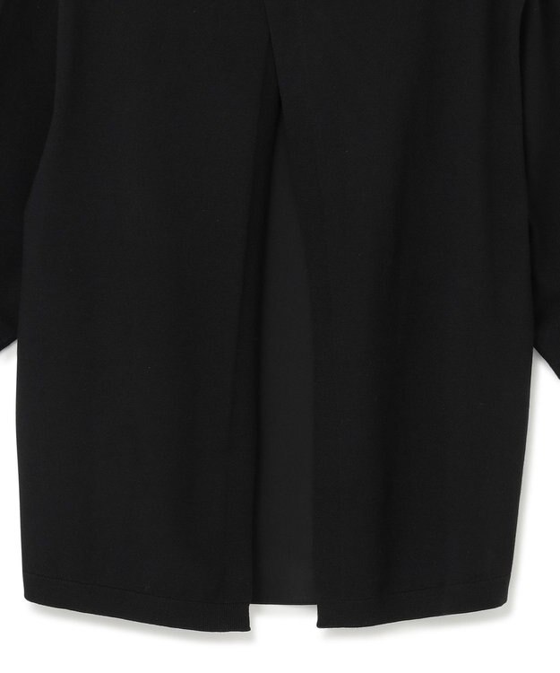 23区 【ご好評につきカラー追加/洗える】ヴィスコースストレッチ バックデザイン ニット ブラック系