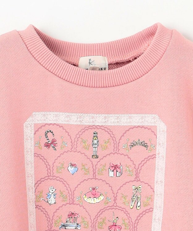 組曲 KIDS 【110-140㎝】NutsCracker トレーナー ローズ系