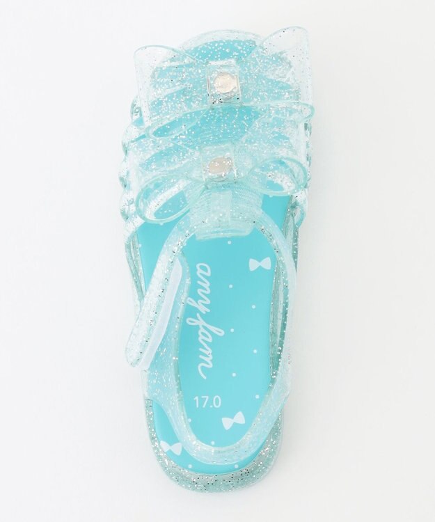 ANY KIDS ラメ入り グルカ サンダル ミント