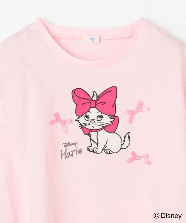 ANY KIDS 【ディズニー/マリー】レースアップ オーバー半袖Tシャツ ピンク