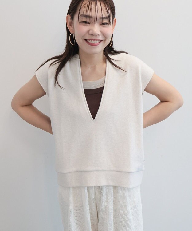 AMERICAN HOLIC 【RUSSELL】裏毛Vネックベスト Oatmeal
