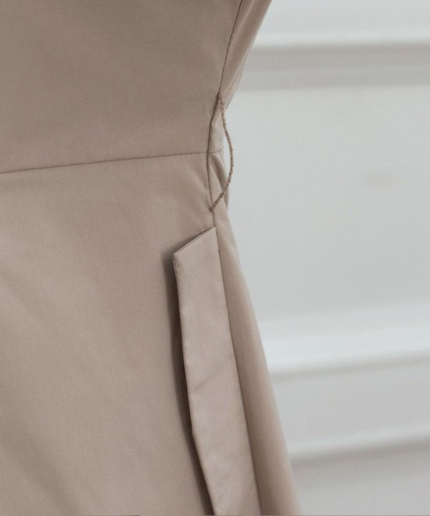 Tiaclasse 【洗える】撥水フードフレアコート グレージュ