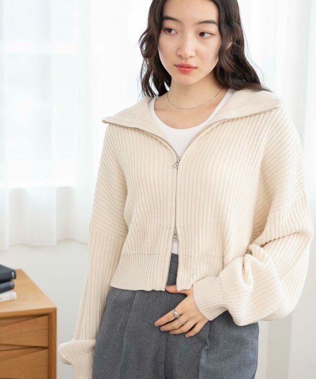 WEGO ダブルジップショートカーデ