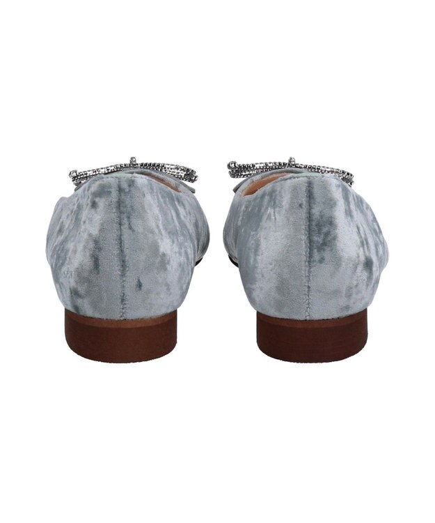 Bridget Birkin 【Bridget Birkin】ビジューリボンベロアパンプス ブルー雑材