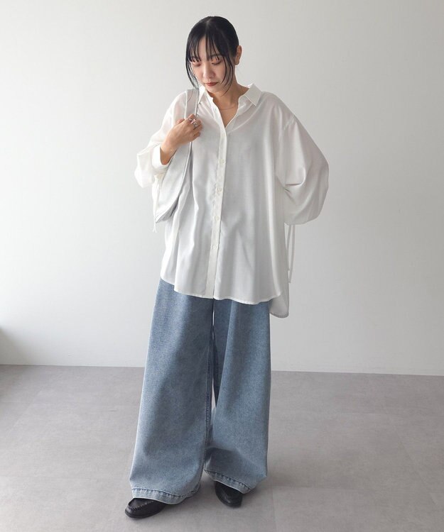 Green Parks 【しゃれシャツ】イージーケアシャーリングシャツ Off White