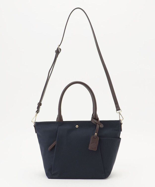 J.PRESS LADIES 【WEB限定】2wayナイロン Midium トート バッグ ネイビー系