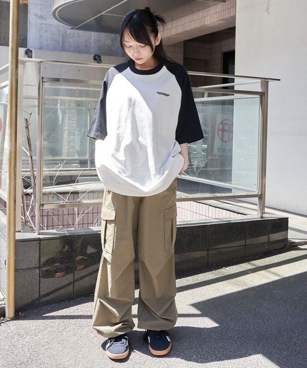 WEGO 【ユニセックス着用ITEM】ラグラングラフィックBIG　T（SS） ブラック