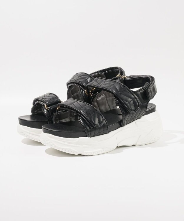 BONTRE 【MIONOTIS/ミオノティス】キルティングスポーツサンダル/50612 ブラック