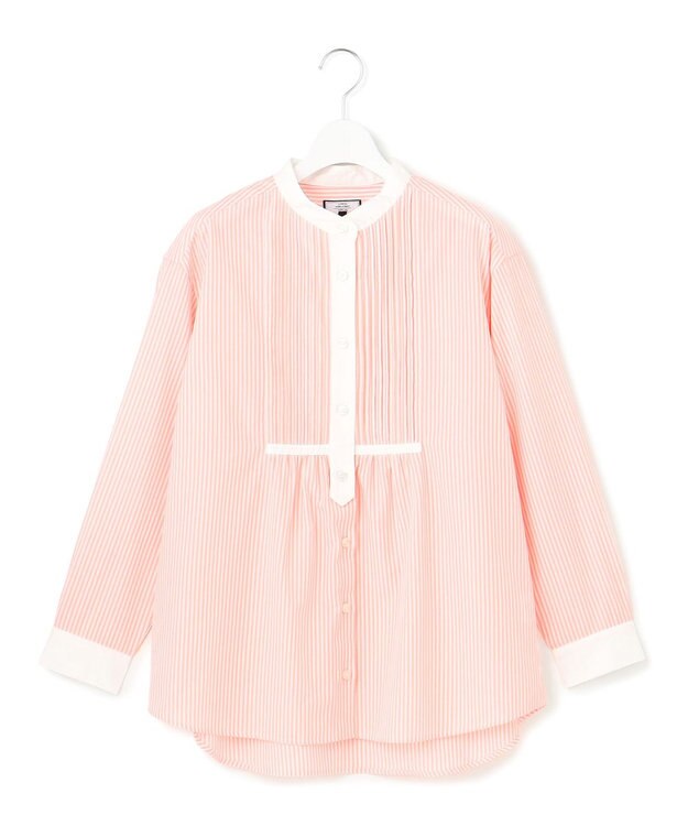 J.PRESS YORK STREET 【WOMEN】コットンタイプライター ブラウス オレンジ系1