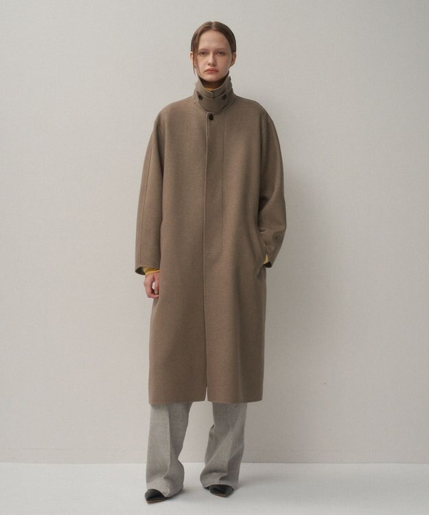 ATON SUPER 120S DOUBLE MELTON | バルマカーンコート TOP BROWN