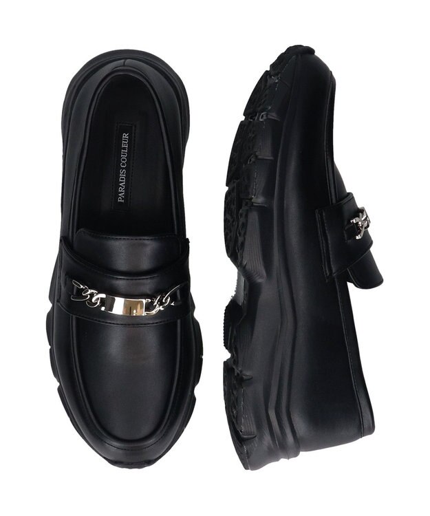 Bridget Birkin 【PARADIS COULEUR】メタルチェーンローファースニーカー ブラック