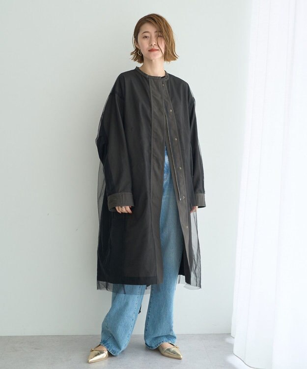YECCA VECCA 【リバーシブル】2wayミリタリーコート Charcoal Gray