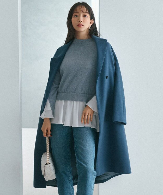 23区 GIOLICA ツイード ショルダーバッグ アイボリー×ゴールド