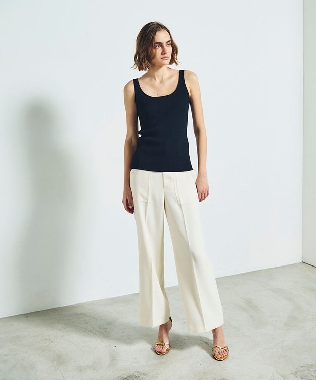 GRACE CONTINENTAL デコルテニットタンク ブラック