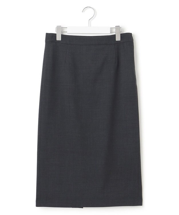 ICB 【UVカット・洗える】ウール2WAYストレッチ タイトスカート チャコール