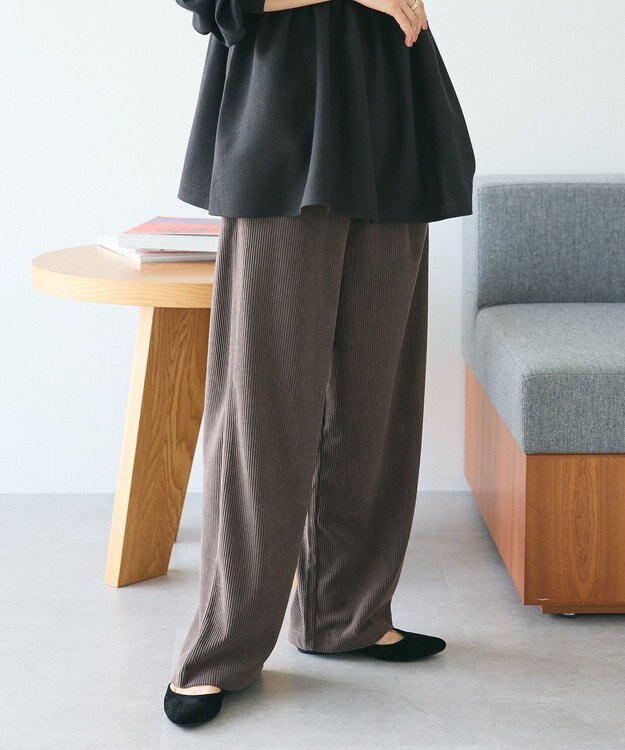 CRAFT STANDARD BOUTIQUE カットコーデュロイパンツ/24AW Charcoal Gray
