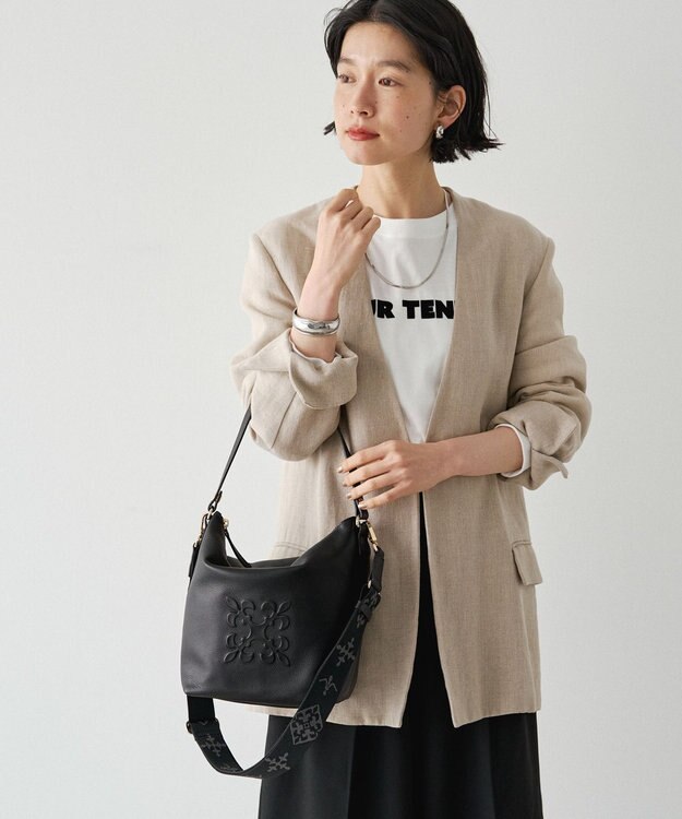 russet 《WEB限定》スタンダードミニショルダーバッグ <エンボスモノグラム>(CE-1718-WEB) Black