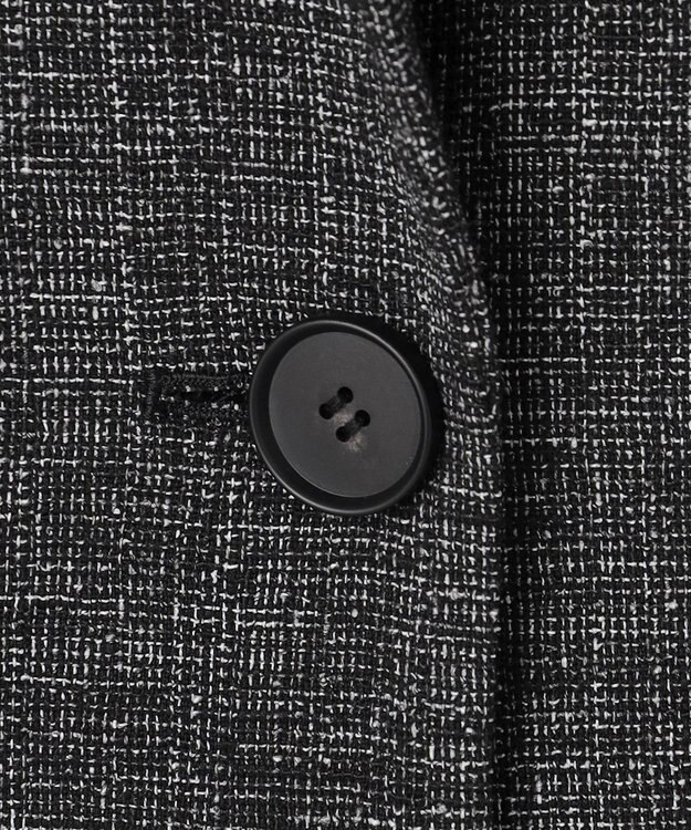 ICB L 【先行予約】 ミックスブッチャー バックスリットジレ ブラック×オフホワイト