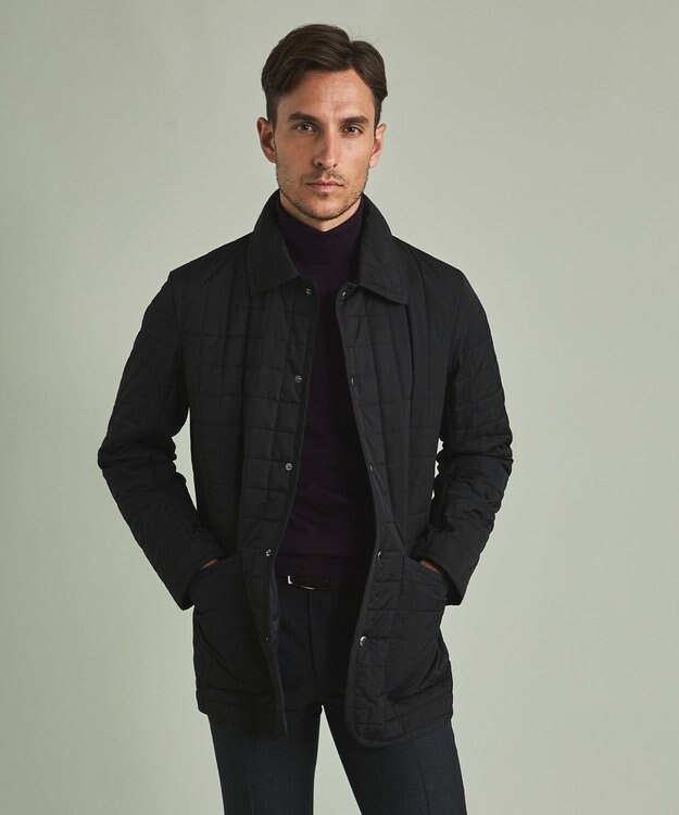 GOTAIRIKU 【仕事で着用可】ブライトメモリーストレッチ キルティングジャケット ブラック系