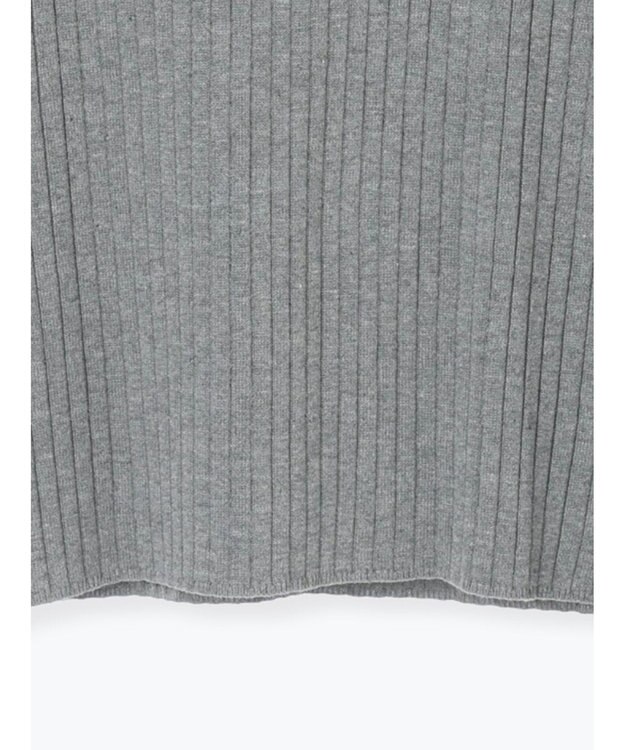 Te chichi 配色レイヤードリブニットプルオーバー グレー