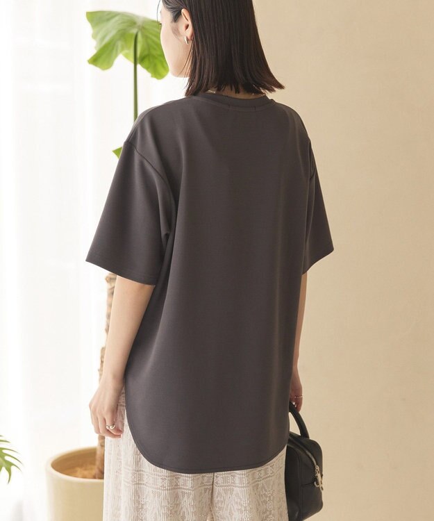AMERICAN HOLIC ジョーゼットラウンドヘムトップス Charcoal Gray
