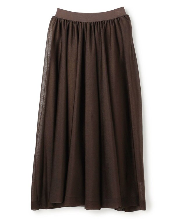 uncrave バルキーシアーニット フレアスカート ブラウン