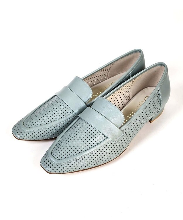 Dominic3 パンチング ソフトローファー ホワイト