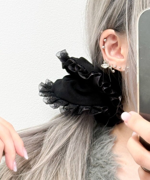 WEGO Lスウェットフリルシュシュ ブラック