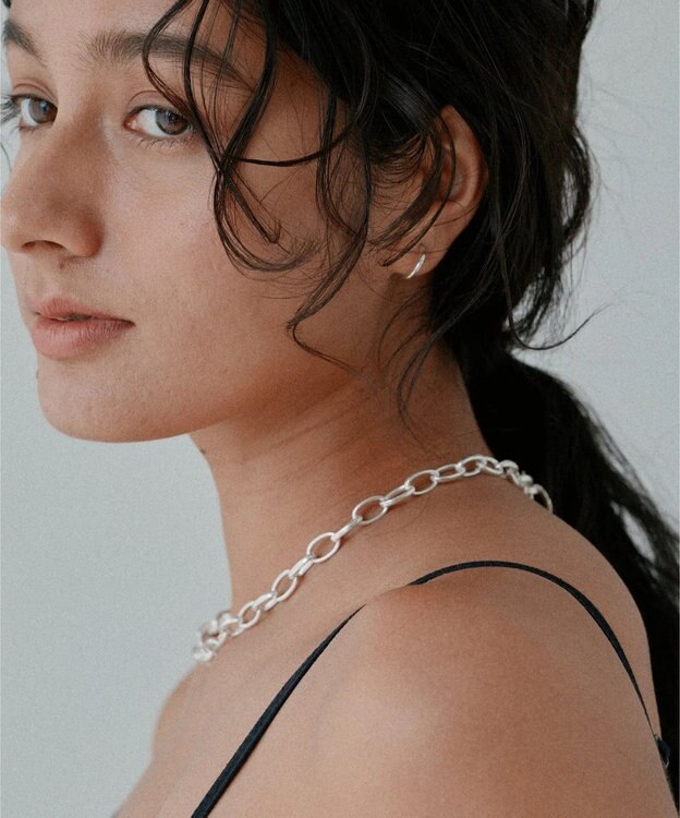 yoaa シルバー925 オープンハートネックレス シルバー925