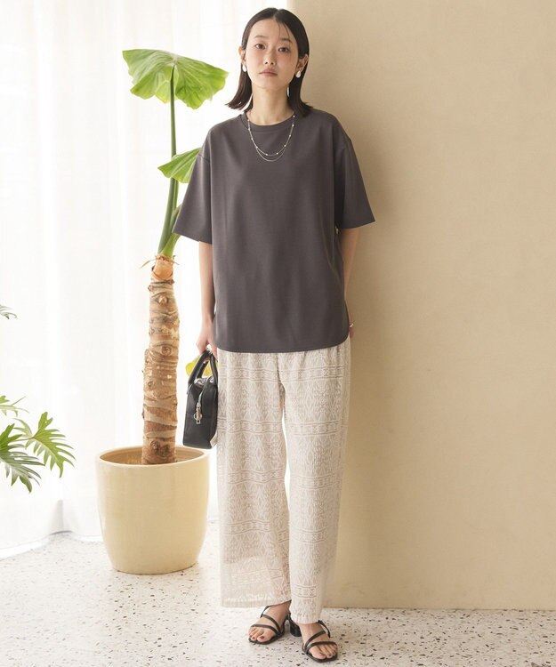 AMERICAN HOLIC ジョーゼットラウンドヘムトップス Charcoal Gray