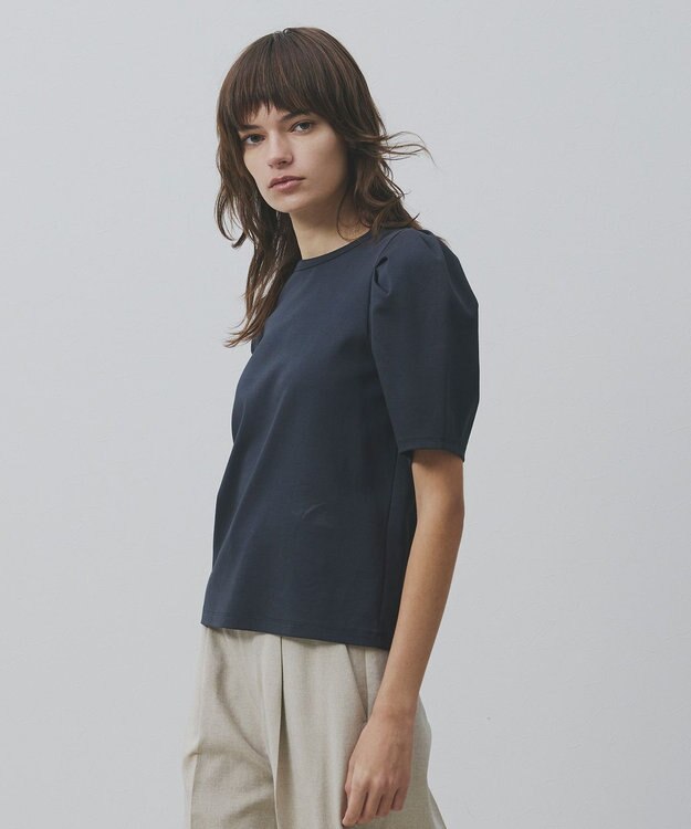 uncrave ダブルフェイスジャージー ボリュームスリーブカットソー スレート