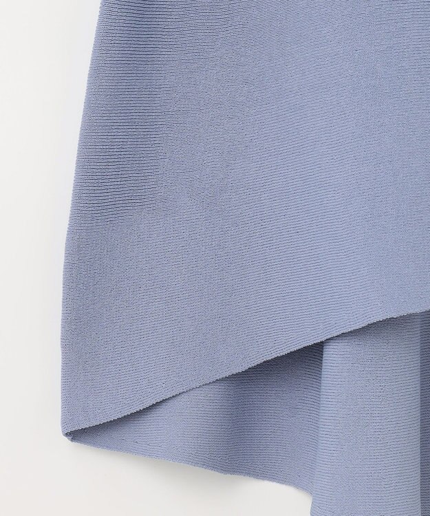 GRACE CONTINENTAL フラワーコードニットトップ ブルー