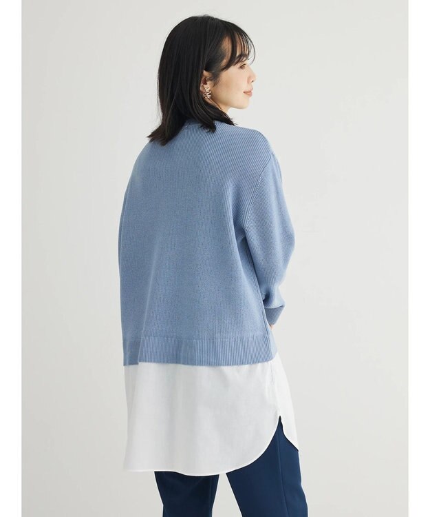 Green Parks ニットドッキングチュニック Blue