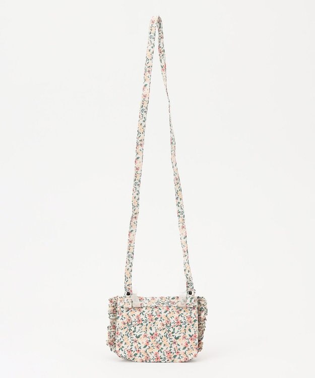 ANY KIDS リボン 移動 ポケット ポシェット ピンク×花柄