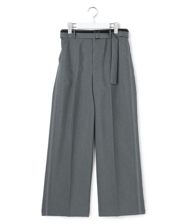 ICB 【WEB＆一部店舗限定】 SerikaWorsted ワイドストレートパンツ ミディアムグレー