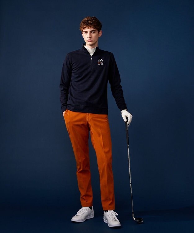23区GOLF 【MEN】コーデュロイ カラー パンツ キャメル系