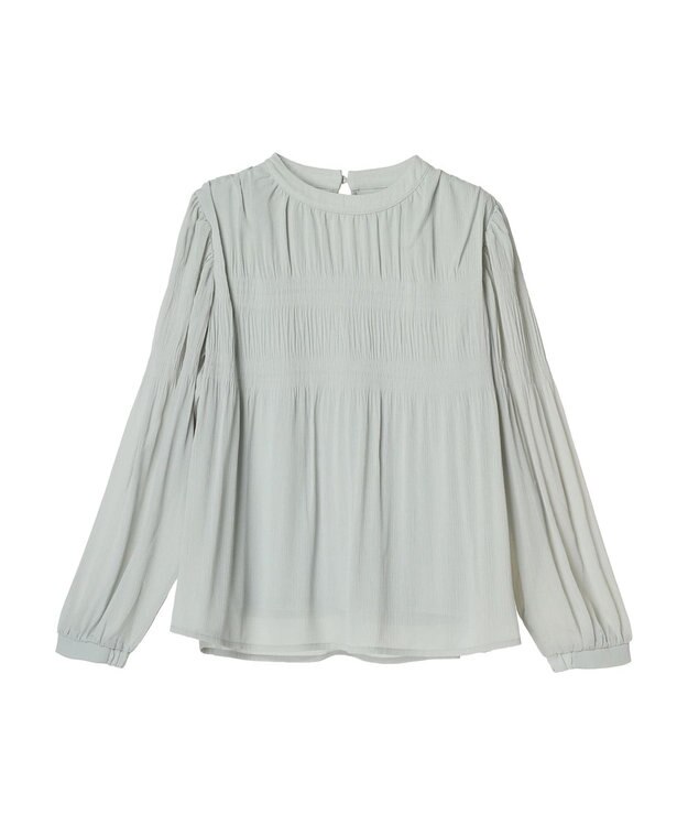 earth music&ecology マジョリカプリーツブラウス Mint
