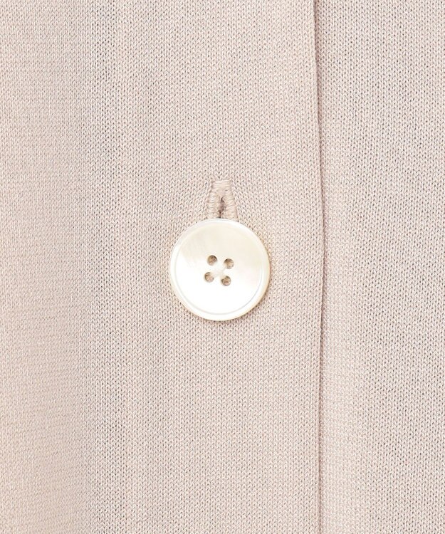 J.PRESS LADIES L 【洗える】シルキーレーヨンストレッチ Vネック カーディガン ベージュ系